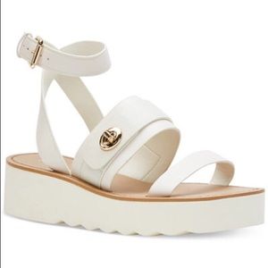 Coach white sandals